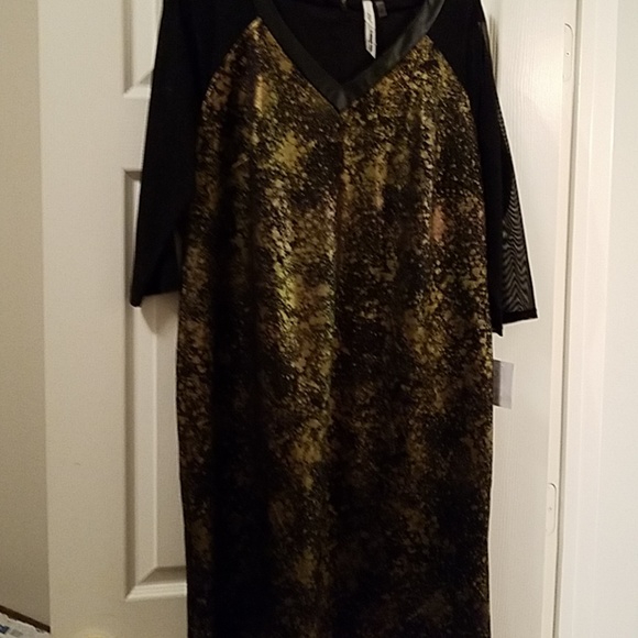 Gold and black metallic dress - Picture 1 of 4
